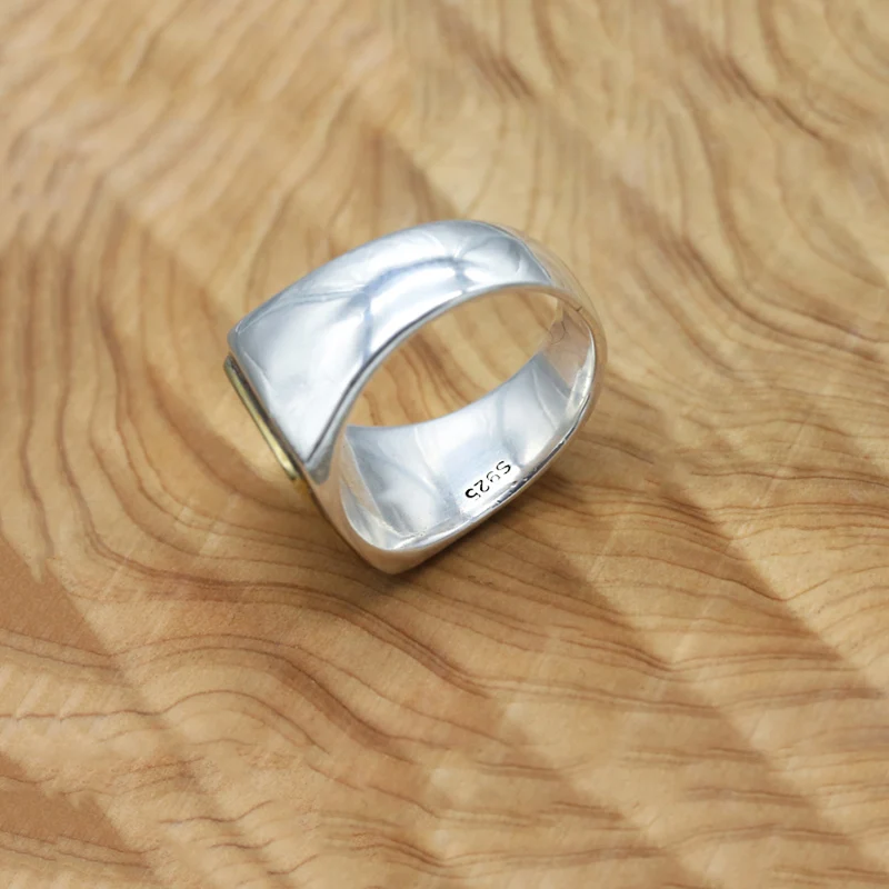 Кольцо Настоящее серебро 925 пробы, ювелирное изделие, простое обручальное кольцо, модное ювелирное изделие, Новое поступление, для мужчин и женщин, Ретро стиль, панк, FR33