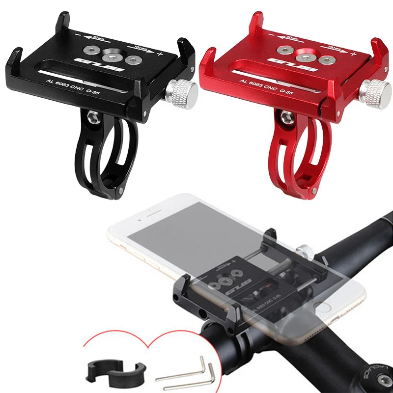 

Full Aluminium Alloy Mobile Phone Holder Stands for Bicycle Motorcycle Metal Mountain Bike Road Bike Phone Holder for iphone 6 8