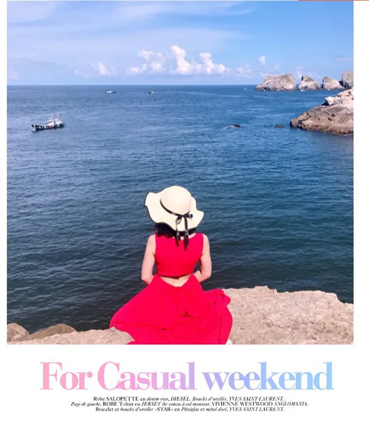 2018 Summer New Arrived Women Seaside Vacation Sunscreen Sun Hat  Beach Casual Straw Hat (14)