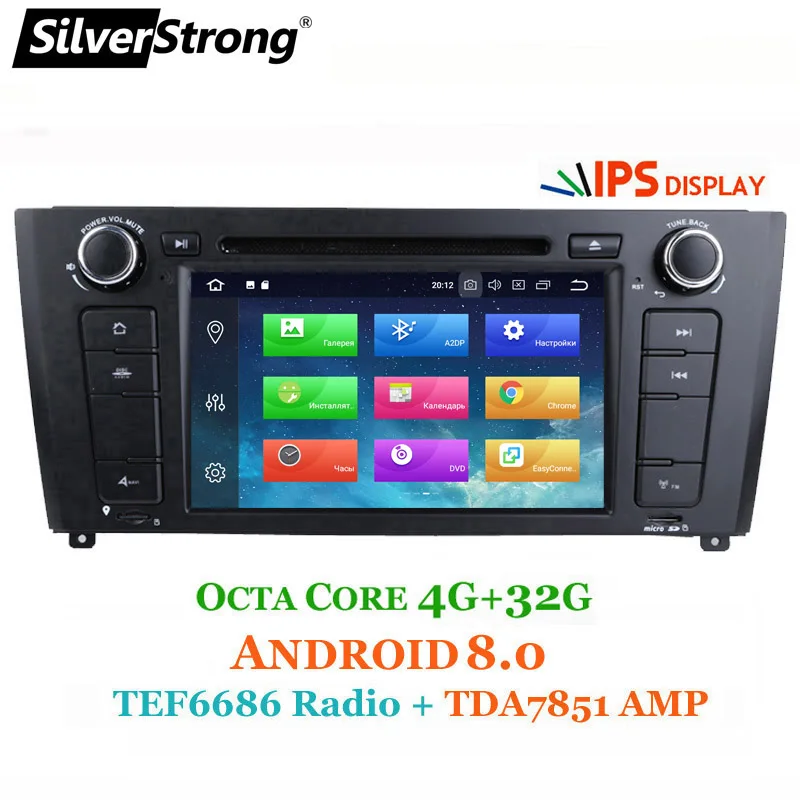 

SilverStrong OctaCore Car DVD for BMW Android8.0 E81 E82 E88 2004-2011 1 Series with 32GB ROM Radio chip TEF6686 Amp IC TDA7851
