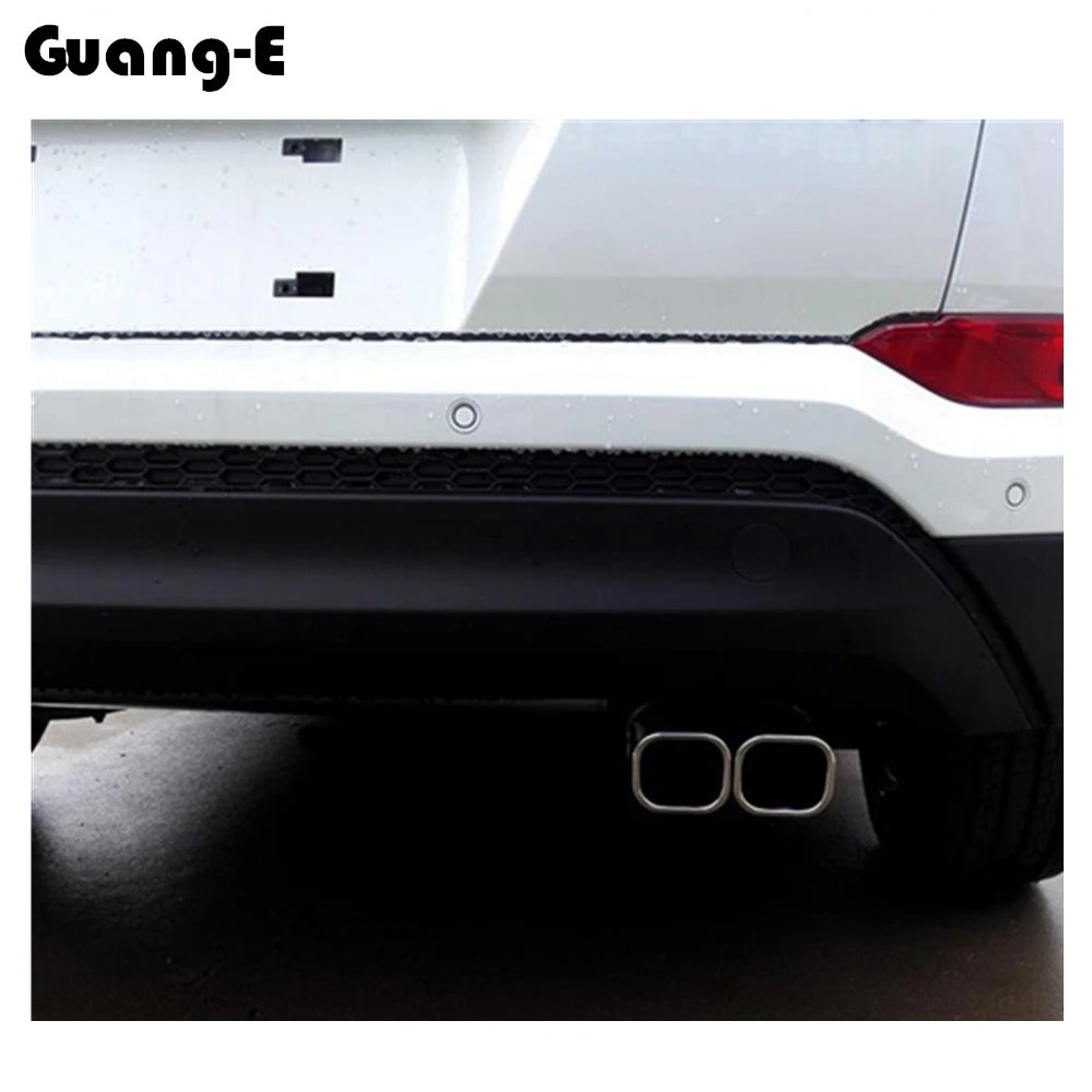 Car Cover Muffler Exterior End Pipe Dedicate Stainless Steel Exhaust Tip Tail Outlet For Hyundai Tucson 2015 car exhaust cover
