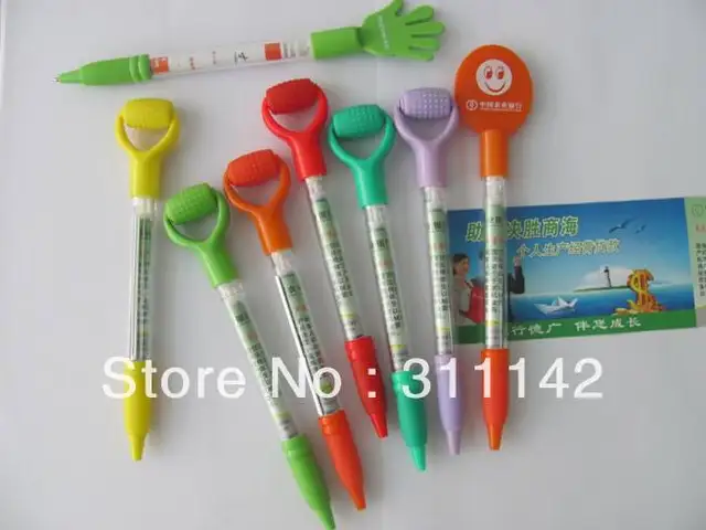 custom printed banner pen promotional banner pen with palm printing flyer pen