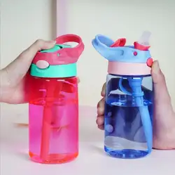 3D шаблон Индивидуальные 430 мл детские пластиковые утолщаются дети учатся для кормления питья воды соломы бутылка обучение Детская кружка