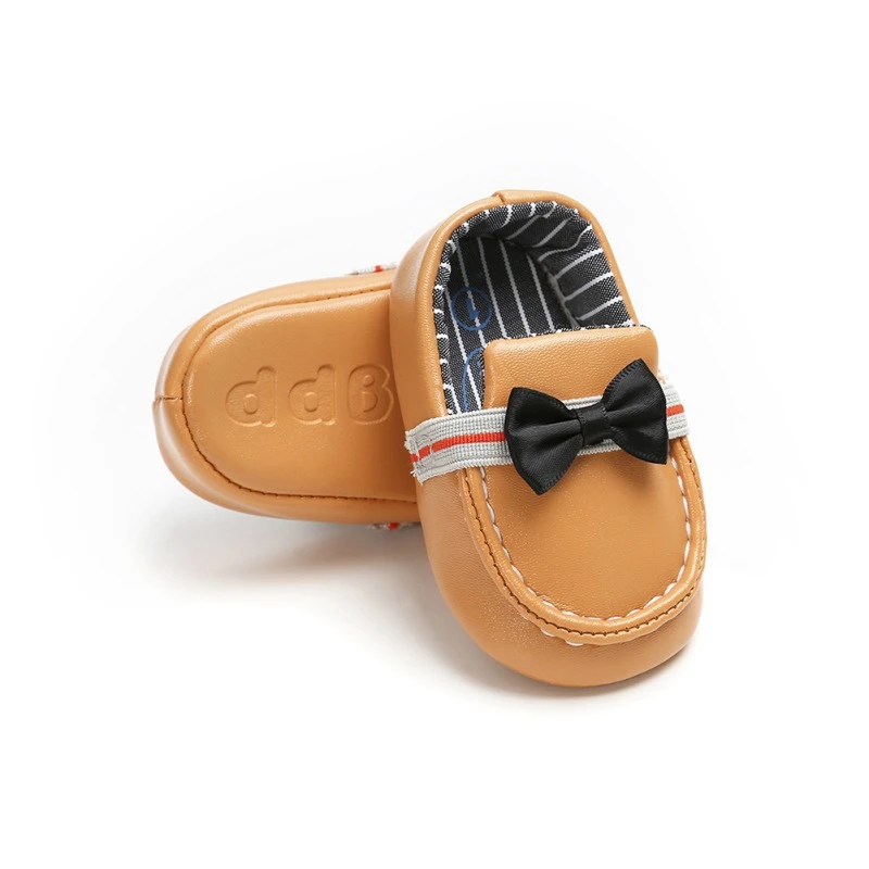 Обувь для новорожденных; обувь для маленьких мальчиков и девочек с бантом; обувь для первых шагов из искусственной кожи
