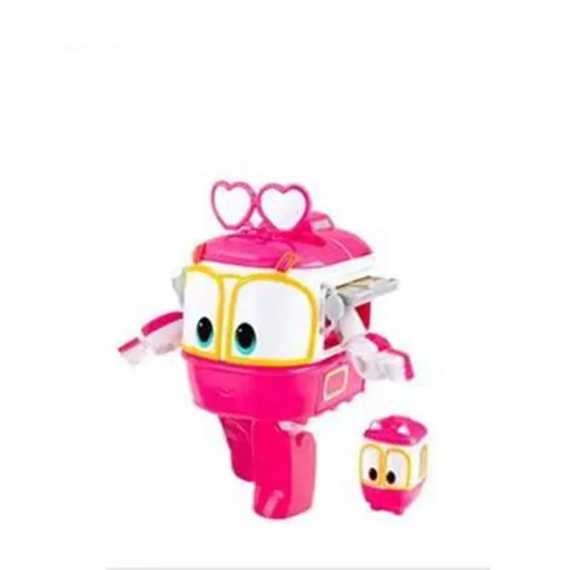 NEW 6pcs/set Robot Trains Transformation Kay Alf Dynamic Train Family Deformation Train Figures