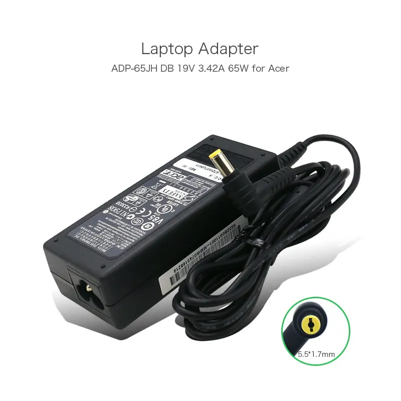19V 3.42A 65W Power Charger for Laptop for Acer Gateway MS2285 MS2273