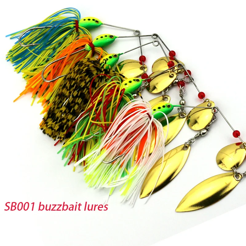 5pcs 16.3G spinner spoon buzzbaits pike lead head buzzbait fishing