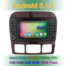 Quad Core Android 5.1.1 Car DVD Radio Player GPS for Mercedes/Benz S280 S320 S350 S400 S420 S430 S450 S500 S600 W215 W220