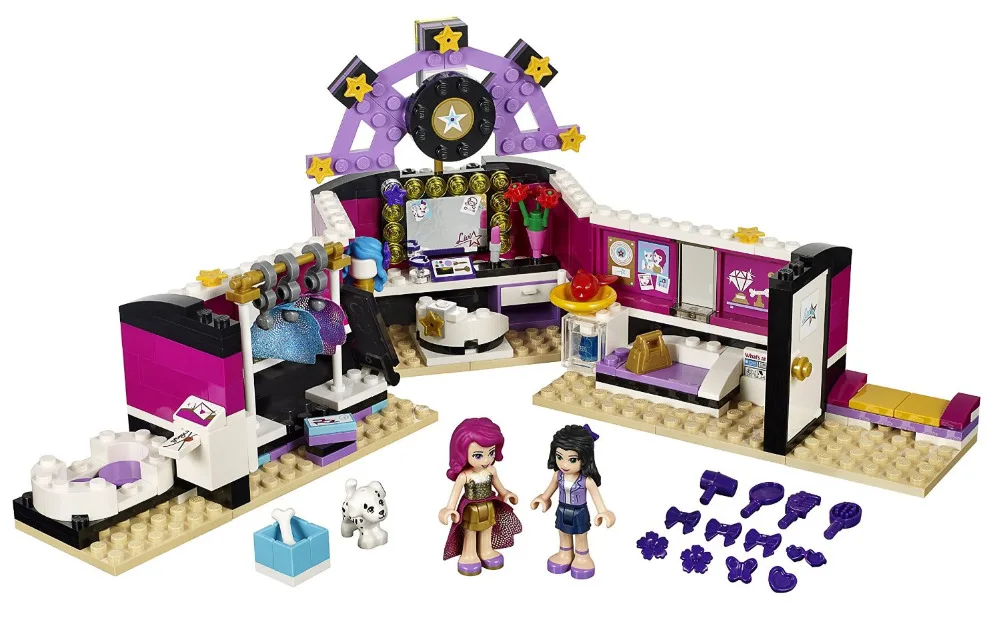BELA Friends Series Pop Star Dressing Room Building Blocks Classic For Girl Kids Model Toys Minifigures