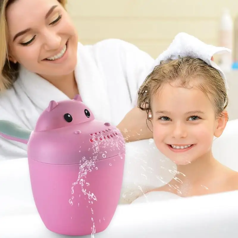 

Cartoon Cat Shape Baby Wash Cup Shampoo Bailer Shower Spoons Sprinkler