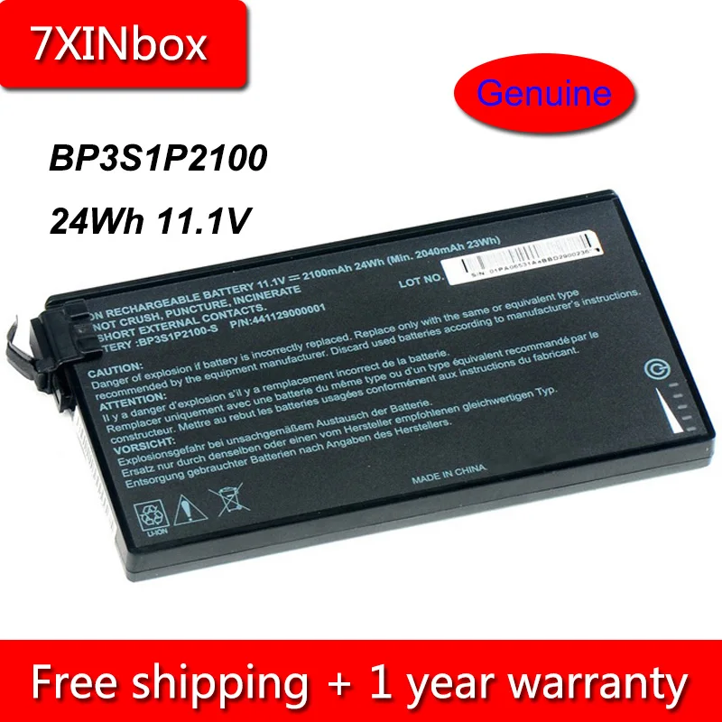 

7XINbox 24Wh 2100mAh 11.1V Genuine BP3S1P2100-S Laptop Battery For Getac V110 Rugged Notebook BP3S1P2100 441129000001