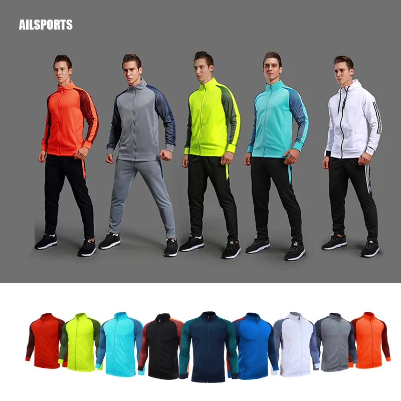 

Soccer Jacket &Football Pants Training Suit Soccer Match Appearance coat Long Sleeve Sportswear Soccer Sets Running Sets