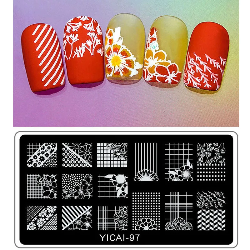 1 pc Nail Stamping Plates Nail Art Stamper DIY Pattern Plate DIY Nail Stamping Template