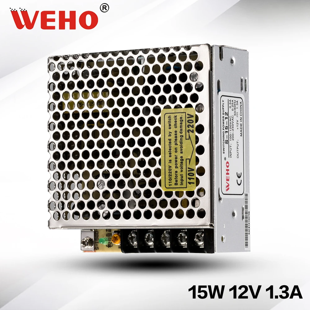 

(S-15-12) IP20 Constant voltage 12V 15W AC to DC power supply 15W 12v power supply dc