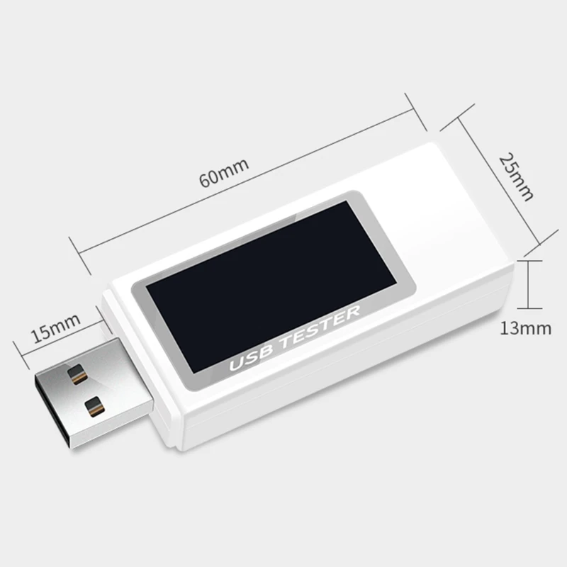 OOTDTY USB Tester Digital Voltmeter Current Voltage Charger Capacity Detector Indicator