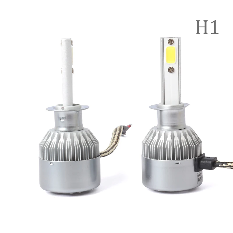 

Pair Car White LED Light Headlight C6 H1 8000K 80000LM 100W High/Low Beam Bulbs