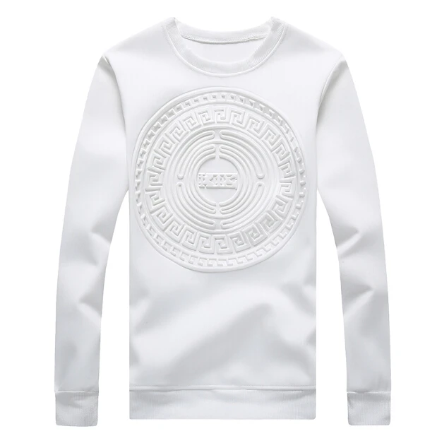 

Loldeal Men's Capless Hoodies Abstract Circular Patterns Pure Color Casual Sweatshirt Fashion Jacket Plus Size:M-5XL