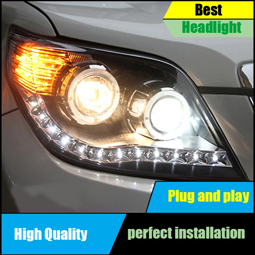 Car styling Head Lamp Case For Toyota Prado Headlights 2010 2013 LED 2
