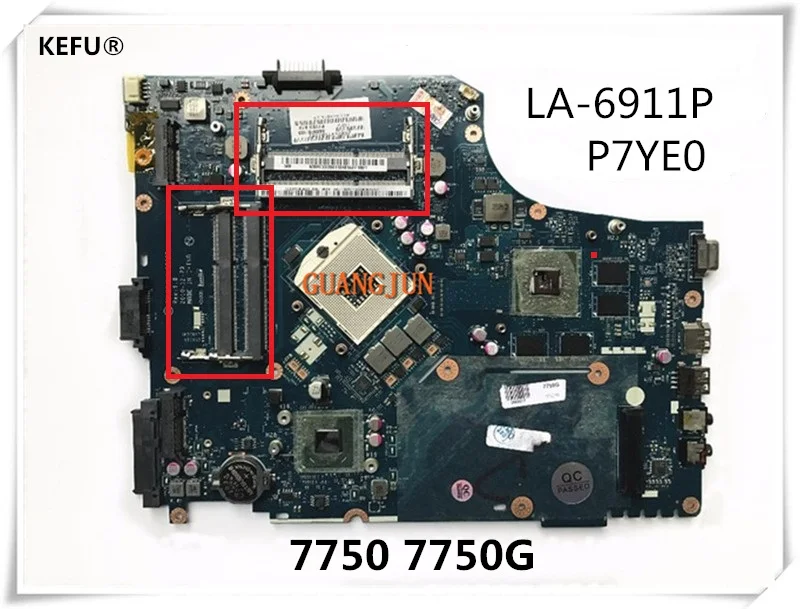Материнская плата KEFU для ноутбука MBRCY02002 P7YE0 ACER 7750 7750G материнская | Компьютеры и