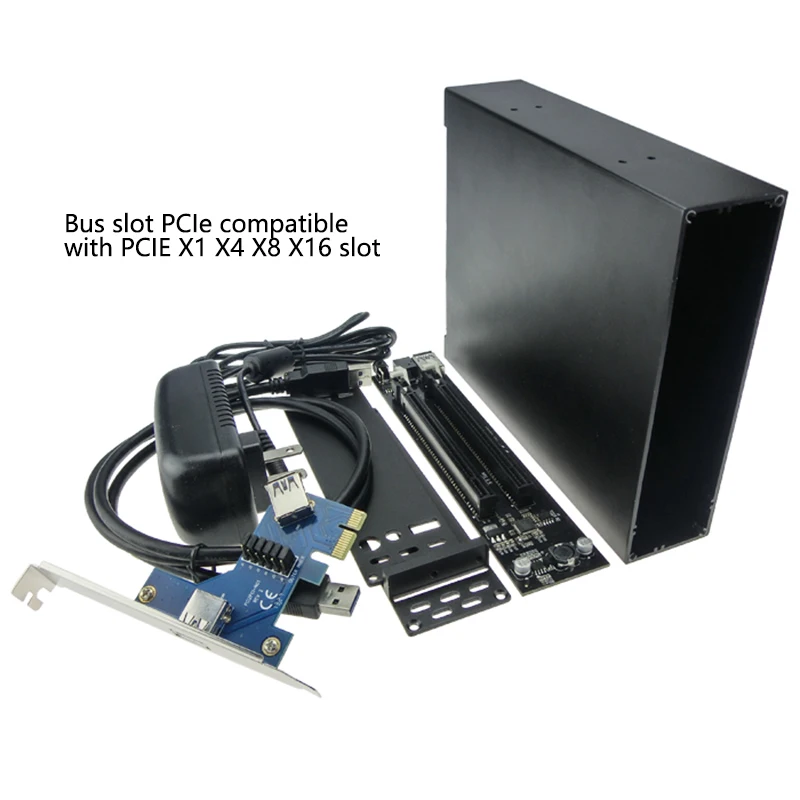 PCIE x1 на 2 порта PCI-e x16 слот расширения Riser card 1 на 2 PCI-express адаптер PCI express звуковая карта сетевая видеокарта