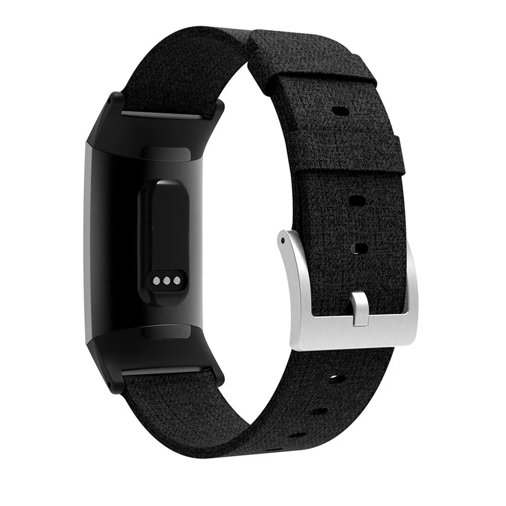 Плетеная холщовая ткань ремешок для Fitbit charge 3 4 charge4 сменный стабильных часов