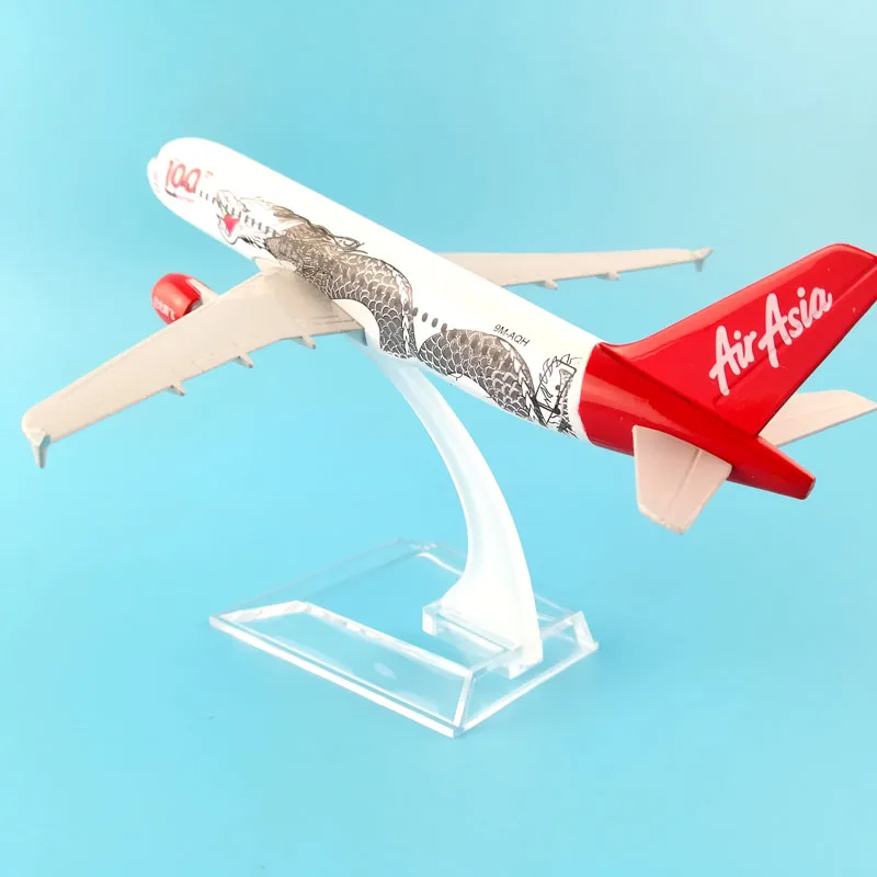 Авиакомпании a320 air asia модель Королевского самолета Иордании из сплава 16 см