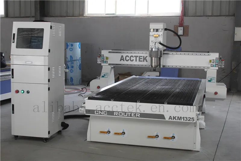 ACCTEK конкурентоспособный 3 оси cnc маршрутизатор 1325 3 кВт WATRE охлаждающий шпиндель