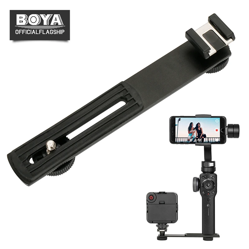 

BOYA BY-C01 Aluminium Cold-Shoe Bracket for Microphone LED Light Flash 1/4'' Screw on Camera for zhiyun Smooth 4 Video Shooting