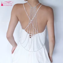 Сексуальный пояс на спине для невесты Tess жемчуг свадебные аксессуары пляж богемное платье с открытой спиной украшения ZA017
