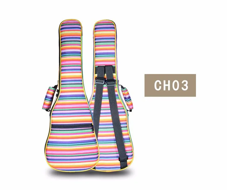 Портативный прочный 23 24 концертный Гавайские гитары укулеле сумка Мягкий красочный чехол для рюкзака Наплечные ремни карман подарок ребенку