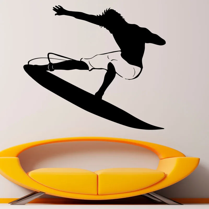 

ZOOYOO Water Sports Wall Stickers Surfing Removable Vinyl Wall Decals Home Decor For Living Room Kids Room Decoration