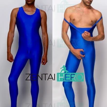 Борцовский Королевский синий цвет спандекс мужской костюм для гимнастики трико облегающий боди сексуальный костюм зентай MG6949