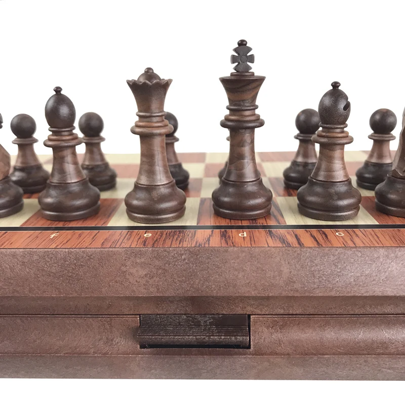 High-grade Chess Plastic Folded Board International Magnetic Chess Set Exquisite Puzzle Games Board Game Gift Yernea