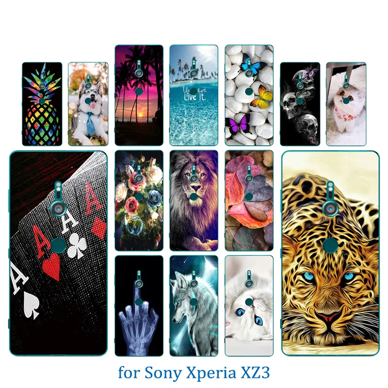 

TPU Case for Sony Xperia XZ3 Ultrathin Soft Silicon 6.0 inch Back Cover for Sony Xperia XZ3 Luxury Phone Marb Pattern Shell