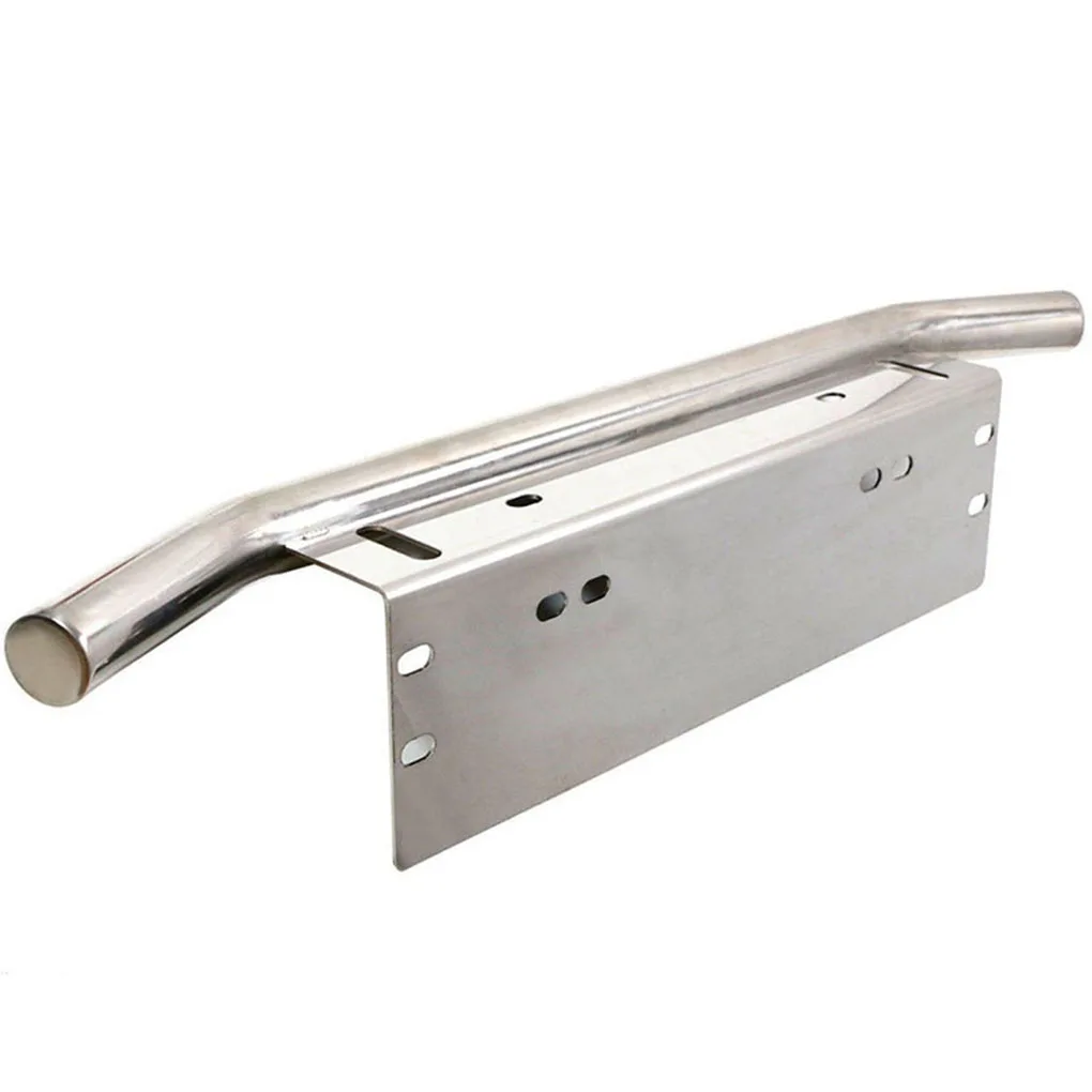 

Car 23" Silver Bull Aluminum Bull Bar Front Bumper License Plate Tail Light Mount Bracket Holder Work Lamp Holder
