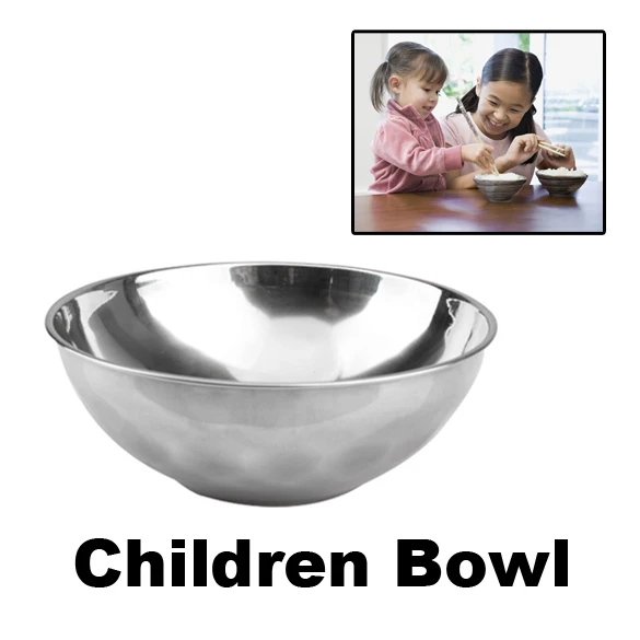 

5pcs/set Classic Anti-Rust Stainless Steel Smooth Rolled Edge Resistant Safe Kids Bowl