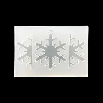 

3D Snowflake Pendant Resin Casting Silicone Resin Mold Art Craft Jewelry Tools