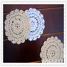 20 фото/лот 3D кружевные цветы вязаные скатерти Подставки Коврик для вазы коврик для столового стола подстаканник Свадебные украшения