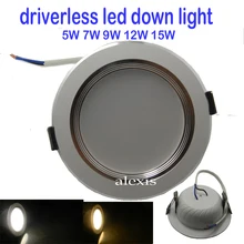 Free shipping Dimmable Driverless led down light 5w 7w 9w 12w 15w led ceiling light 4 years warranty freely move medical 5w 12w high intensity diagnose examination led light free shipping