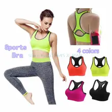 Crop Top Women Fitness Sports Bra Push Up Breathable Yoga Bras Underwear Running Sports Bra L333