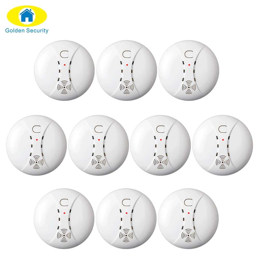 

Towode 10pcs Wireless Smoke Alarm Fire Smoke Sensor Adjustable Sensitivity for WiFi GSM Home Security Alarm System