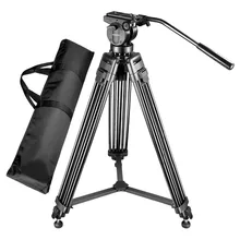 Neewer Professional 61 inches/155 cm Aluminum Alloy Video Camera Tripod 360 Degree Fluid Drag Head 1/4+3/8-inch Quick Release