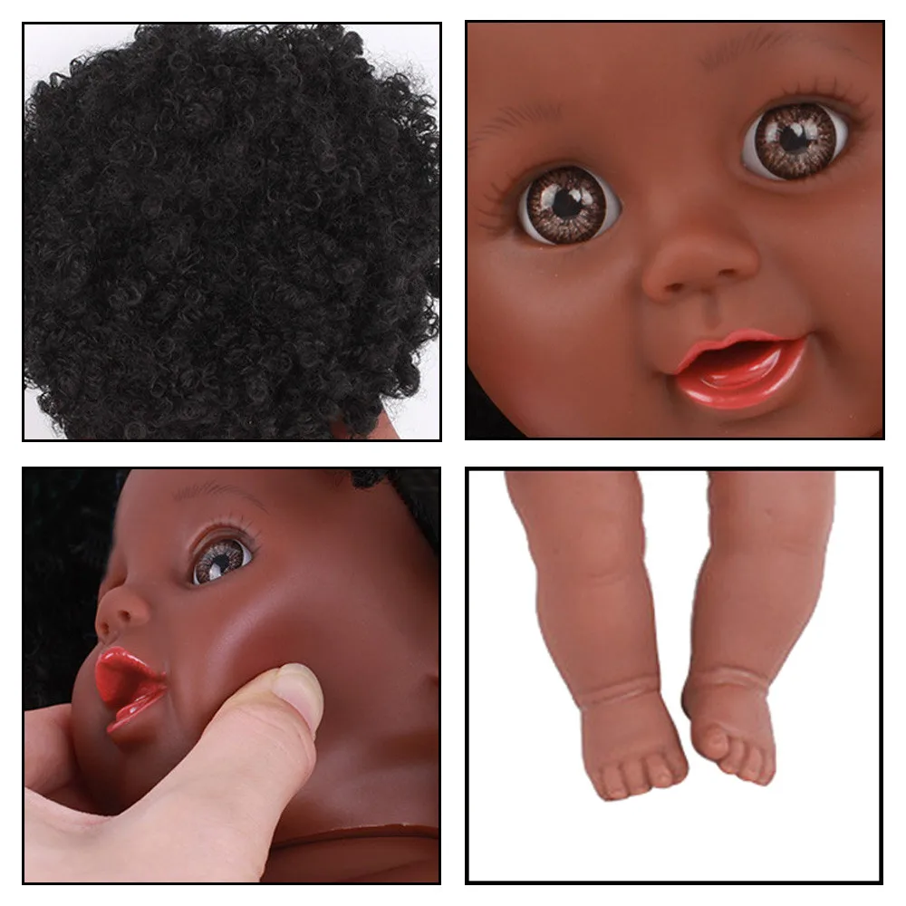 Черные куклы для девочек, африканские, американские куклы, реалистичные, 12 дюймов, детские куклы для игр, Обучающие куклы, подарок для детей, черные куклы T6