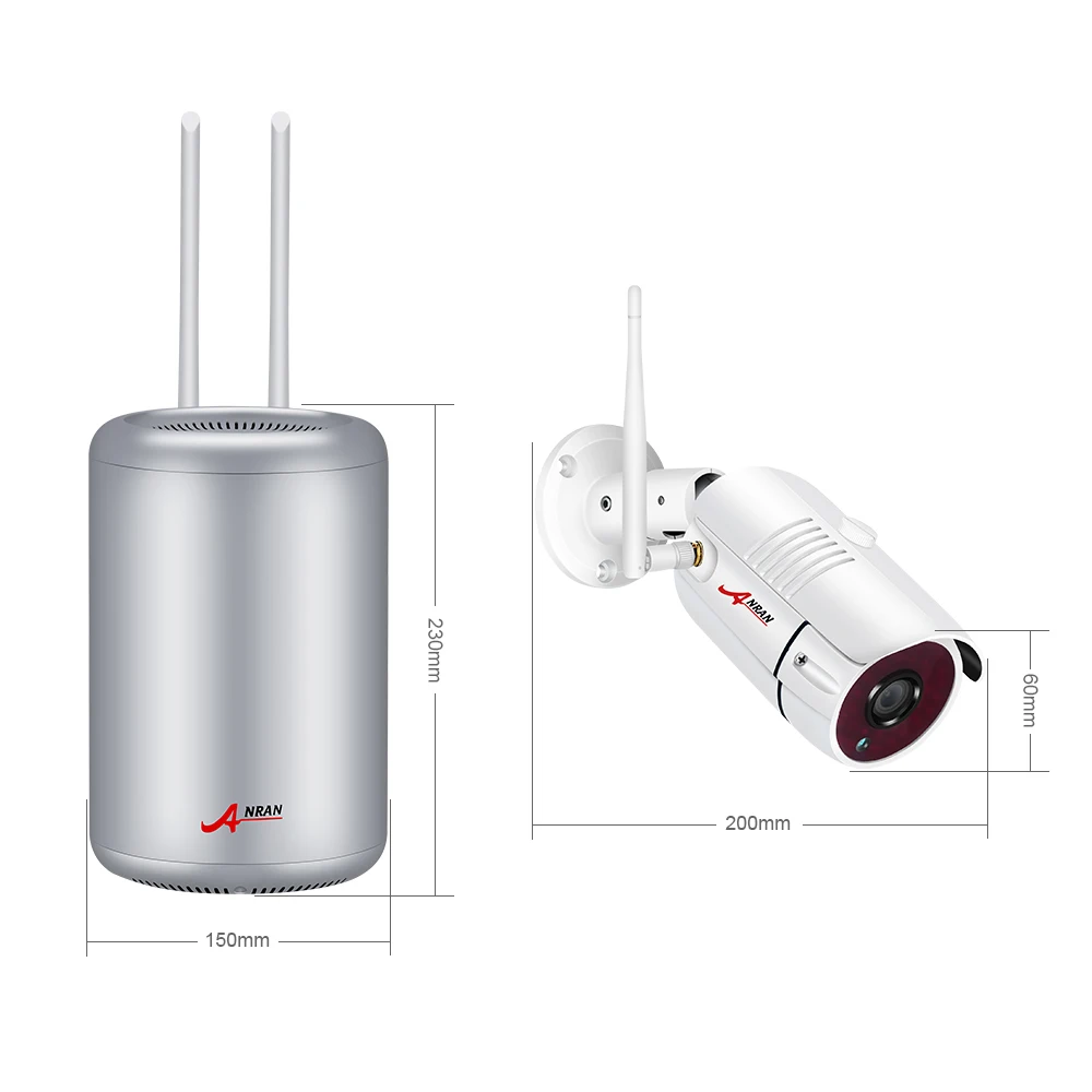 ANRAN, беспроводная система видеонаблюдения, 1080 P, 4CH, комплект видеонаблюдения, 4 шт., МП, камера видеонаблюдения, комплект наружного видеонаблюдения