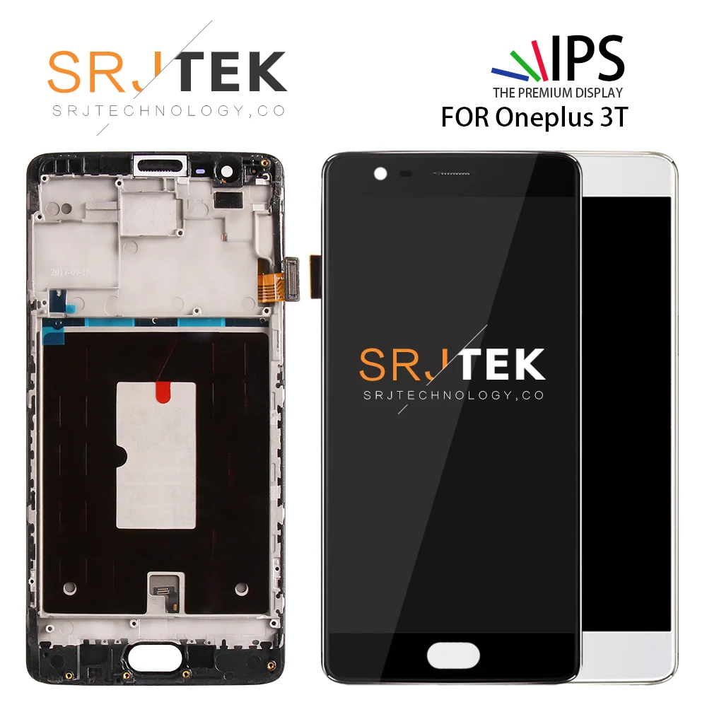 

Srjtek For Oneplus 3T LCD Display Touch Screen 5.5" Digitizer Assembly Replacement Accessory For One plus A3010 A3000 3 three