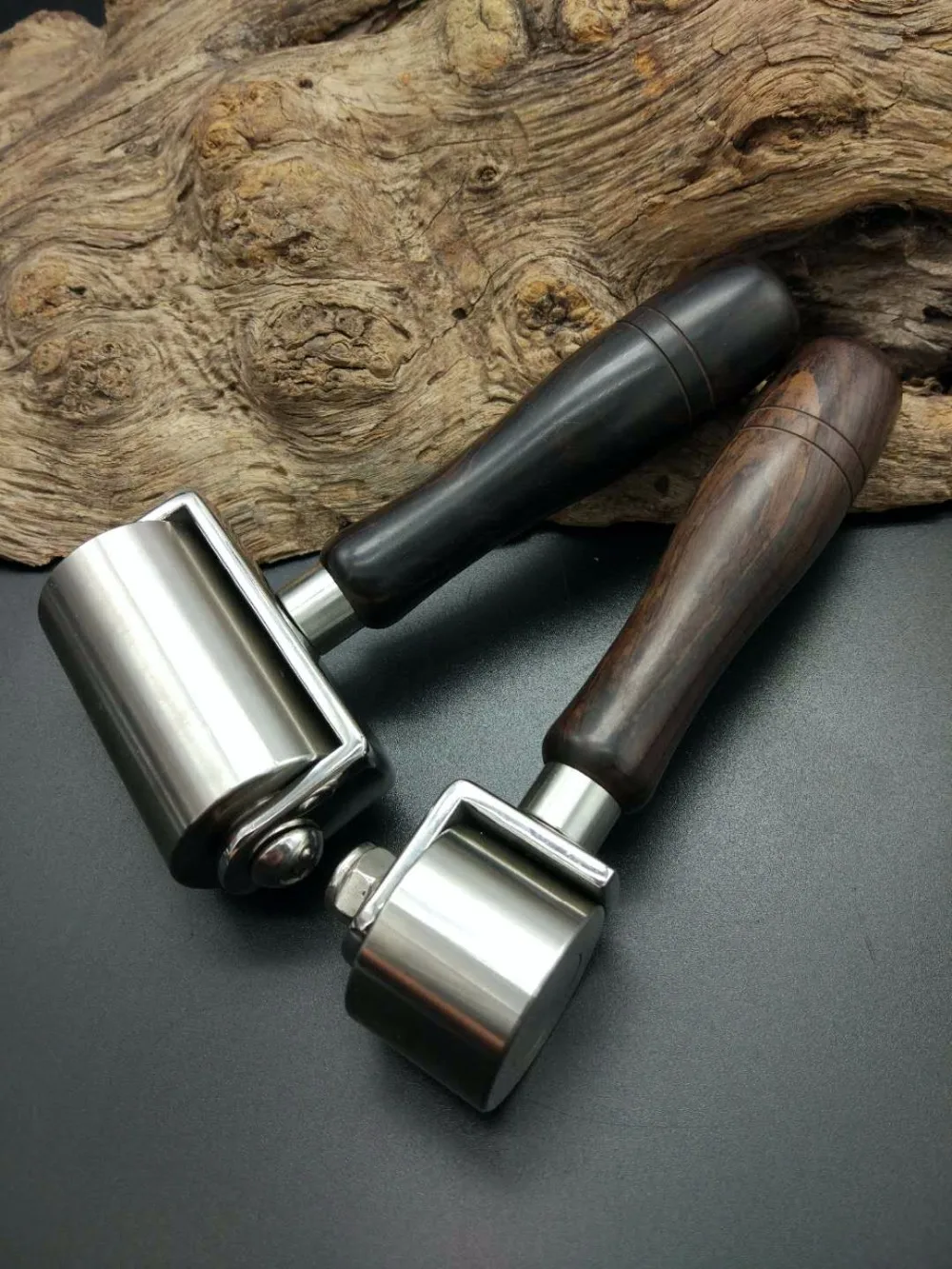 Ebony handle Leathercraft Leather Press Edge Roller Leather Glue