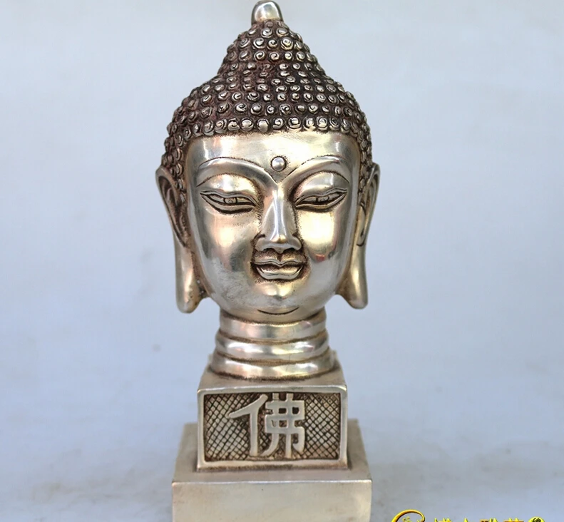ZSR 2017 518+++++A Feng Shui bronze Buddha head ornaments copper seal paktong antique crafts collection | Дом и сад