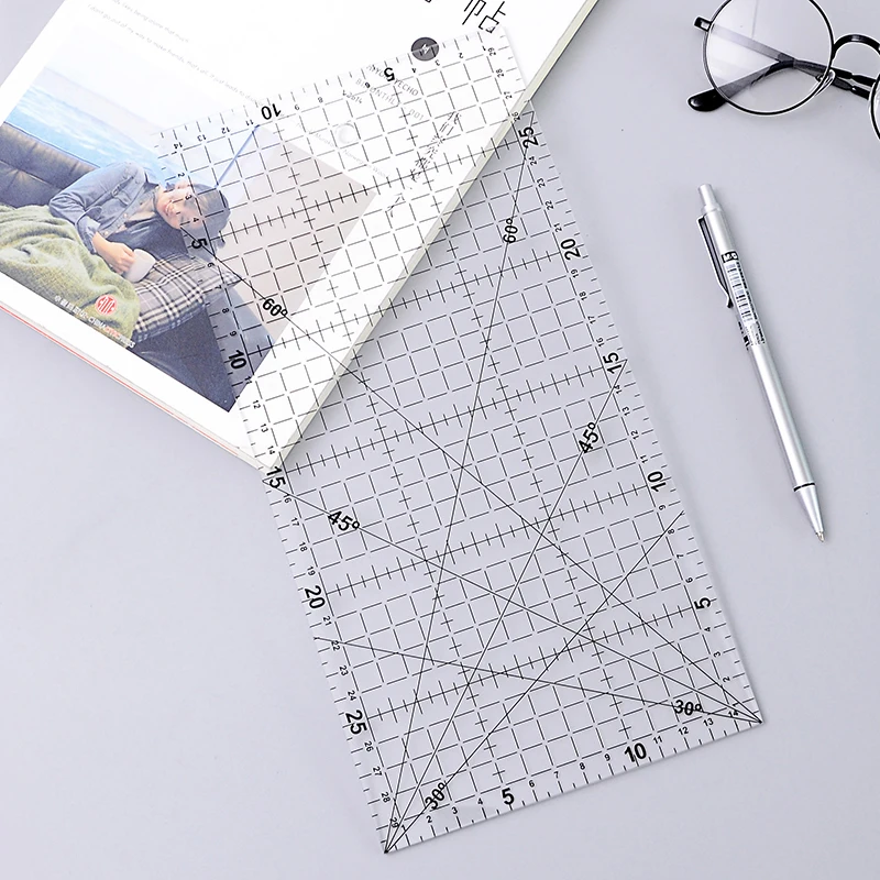 

Drawing Ruler 30*15cm Patchwork Rulers High Grade Acrylic Material Transparent Ruler Scale Office School Line Drawing Stationery