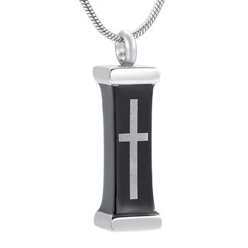 

Free Shipping Stainless Steel CASKET Container Urn Memorial Pendant Necklace Memorial Ash Keepsake Cremation Jewelry with cross