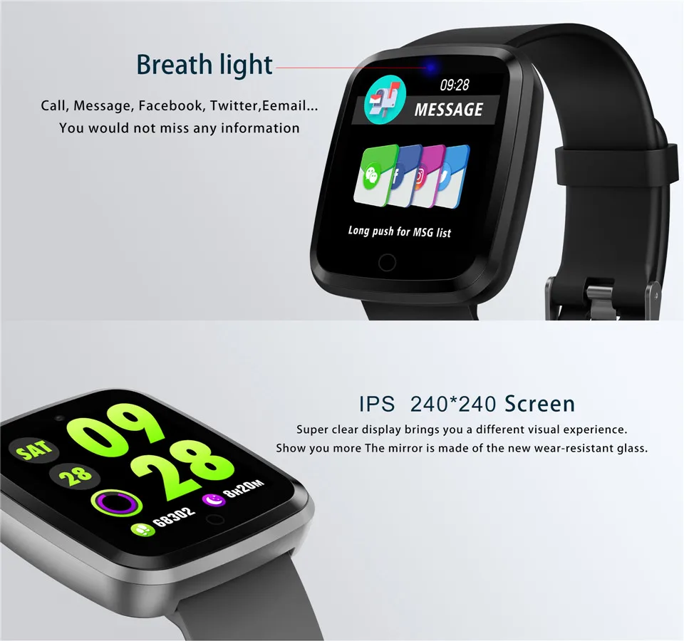 YKSO Smart band Sleep Monitor Color Screen smart bracelet V6 Smart Wristband Heart Rate Blood pressure monitor smart band       (3)